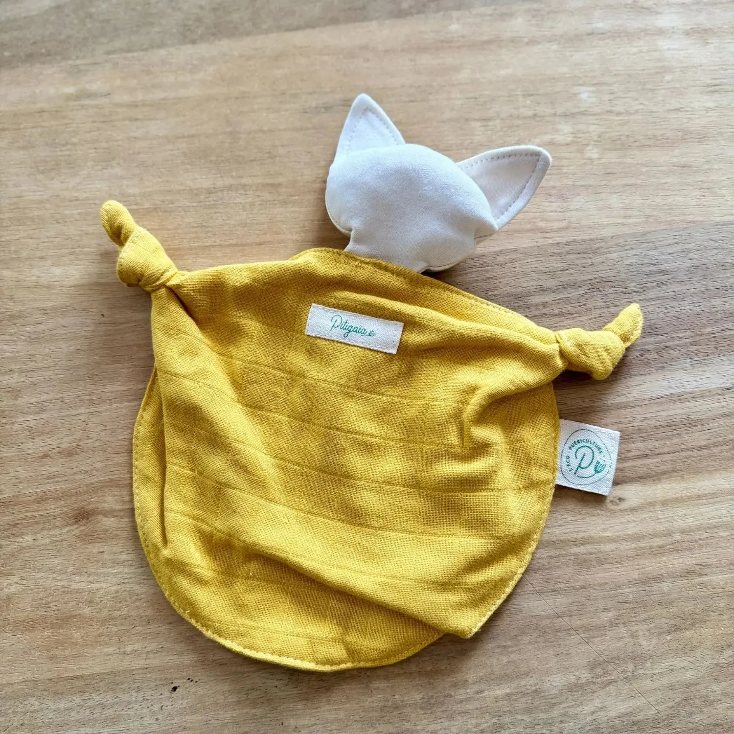 Pitigaïa doudou plat coton bio naissance