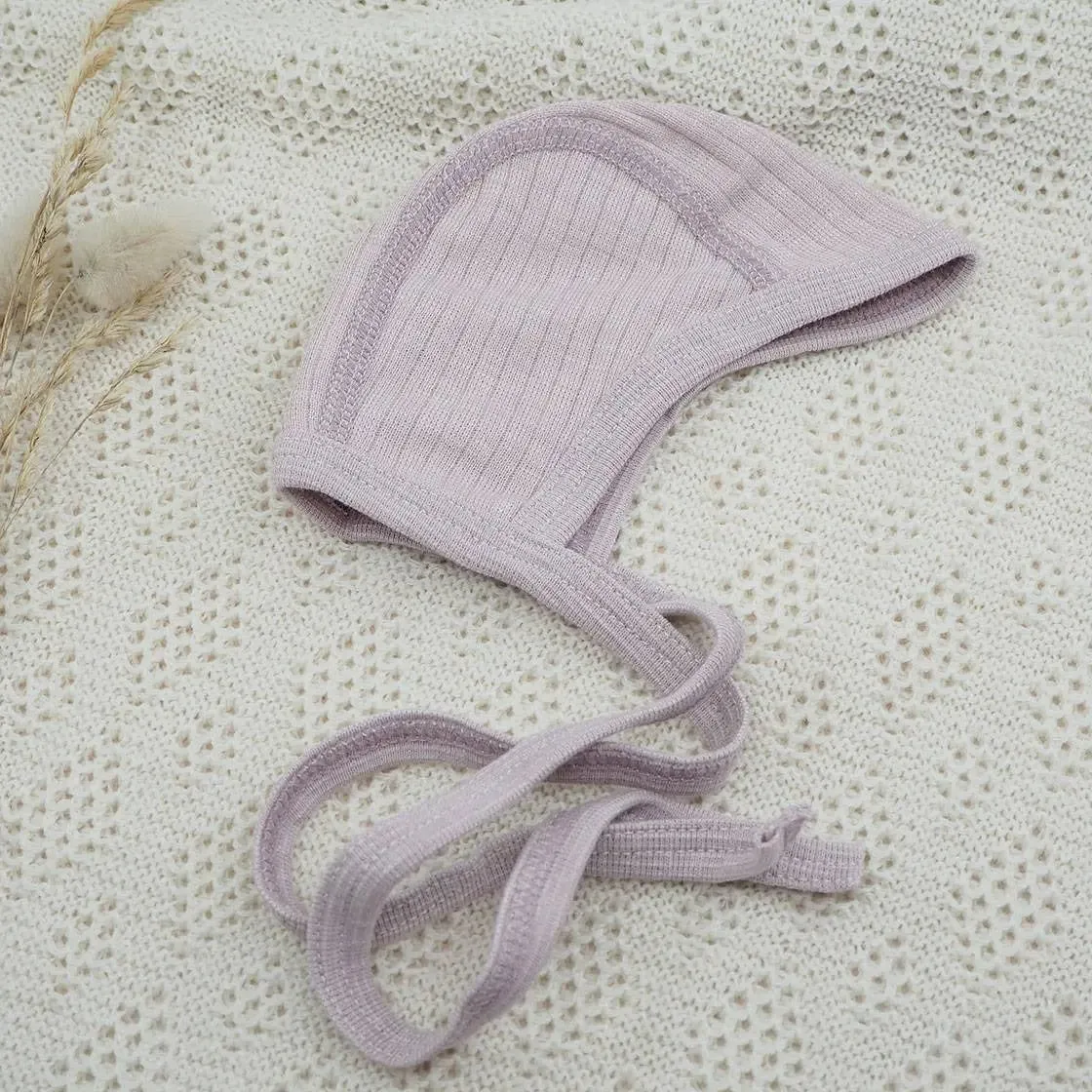 Cosilana bonnet a nouer bebe laine et soie