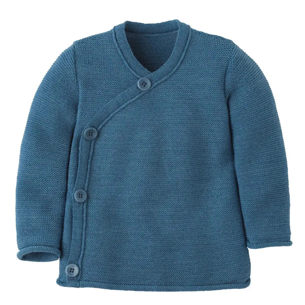 Disana gilet laine mérinos bébé boutons tagua