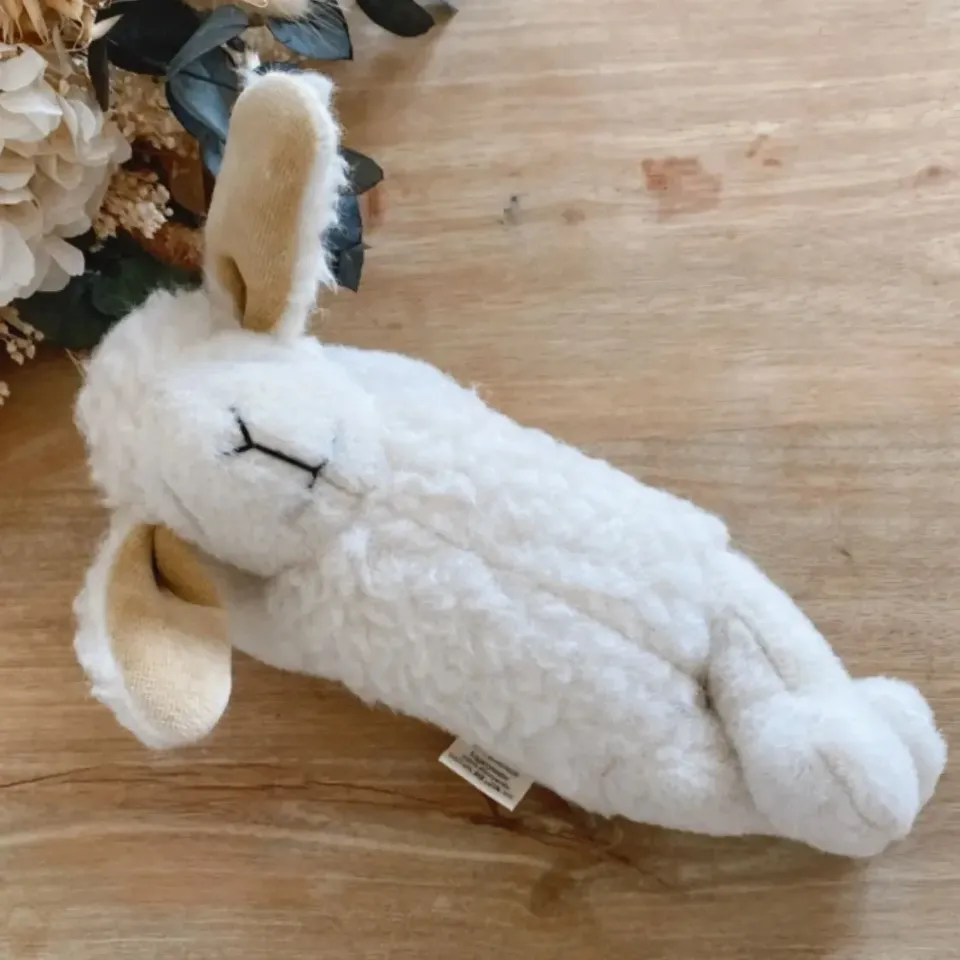Saling doudou agneau pure laine vierge hypoallergénique