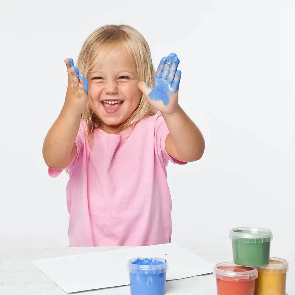 Grünspecht peinture à doigt bio 4 couleurs pots