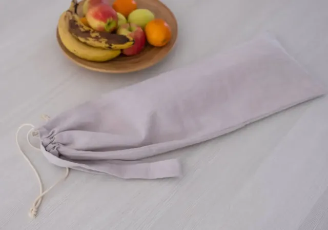 Ozéro sac à baguette en lin réutilisable