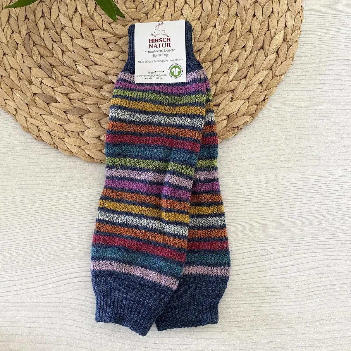 Hirsch Natur jambières en laine vierge bio