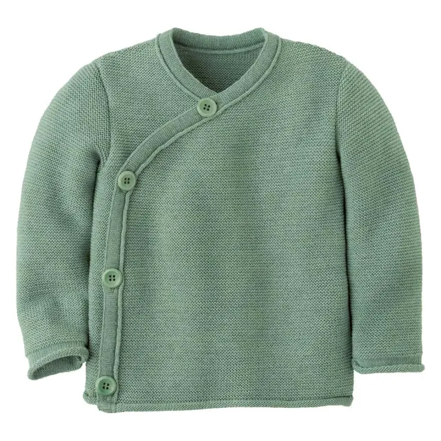 Disana gilet laine mérinos bébé boutons tagua