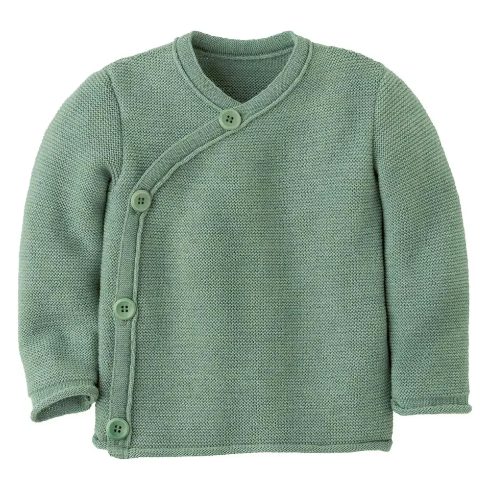 Disana gilet laine mérinos bébé boutons tagua