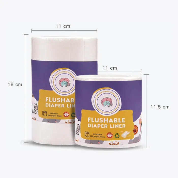 Ecobubs Flushable Diaper Liners voiles biodégradables