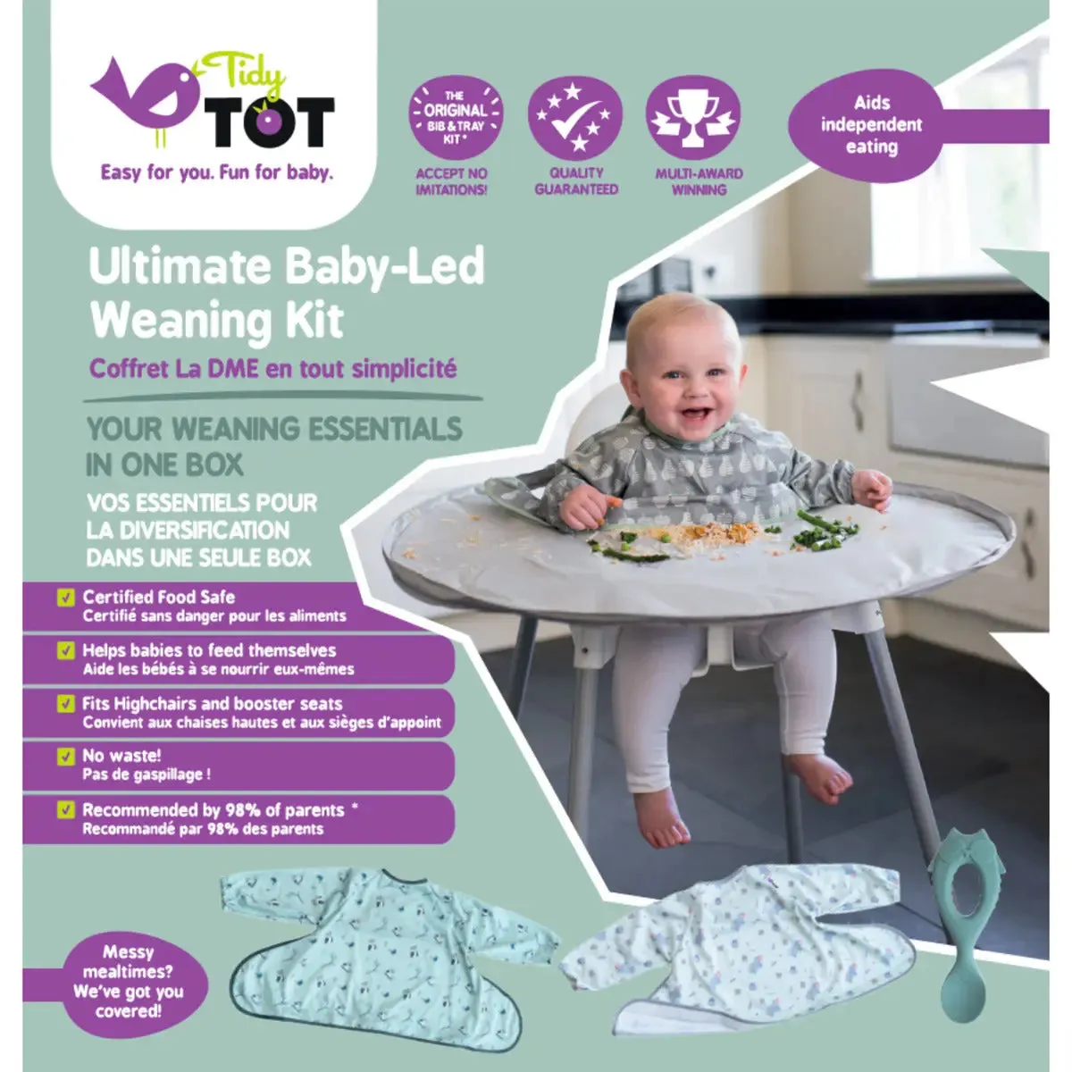Tidy Tot Kit DME bavoir plateau