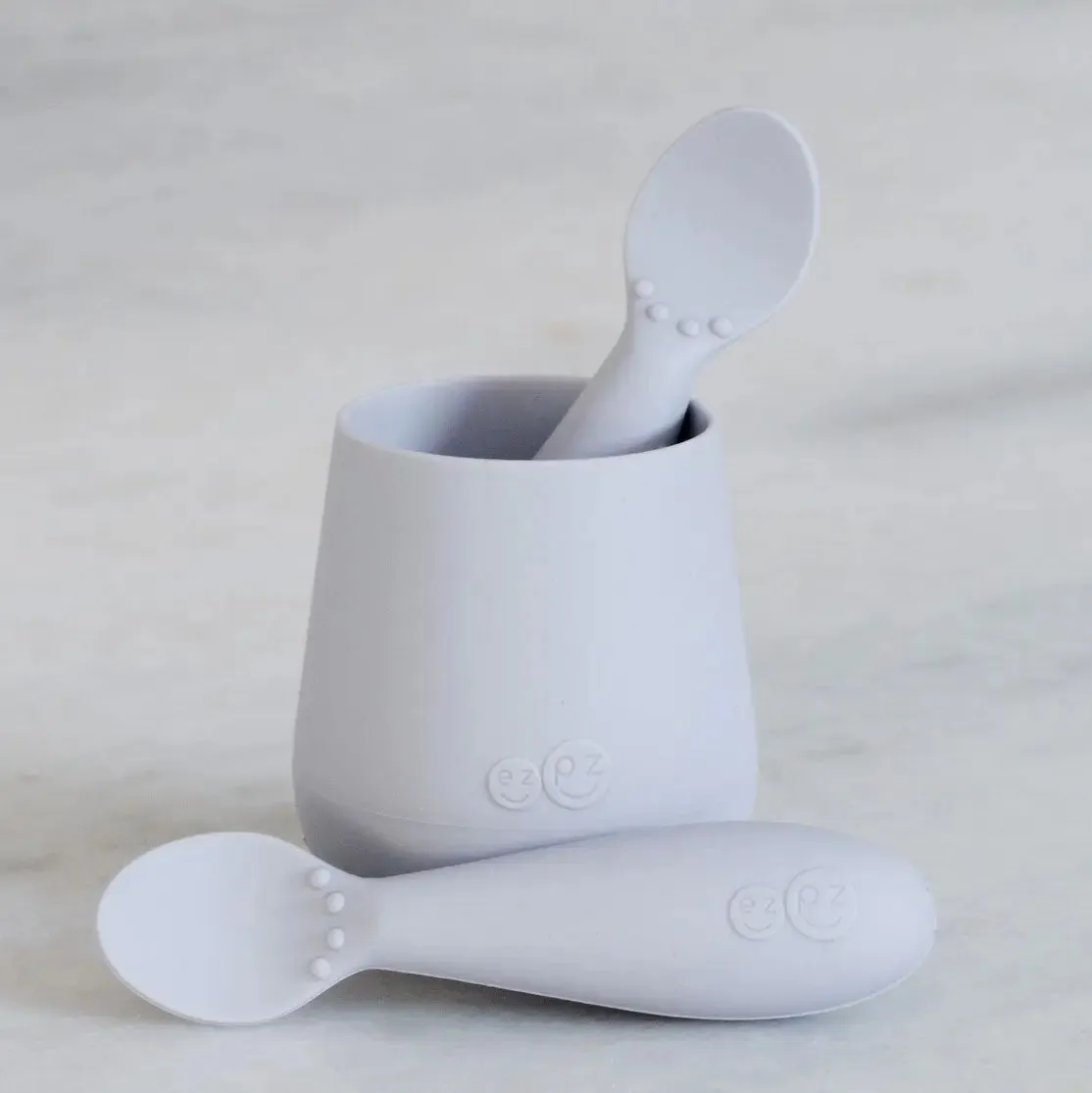 EZPZ gobelet d’apprentissage en silicone étain