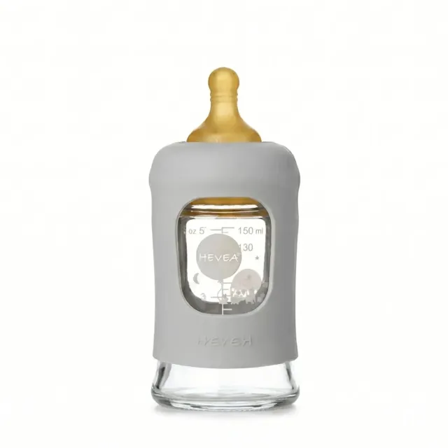 HEVEA biberon verre à col large sans plastique