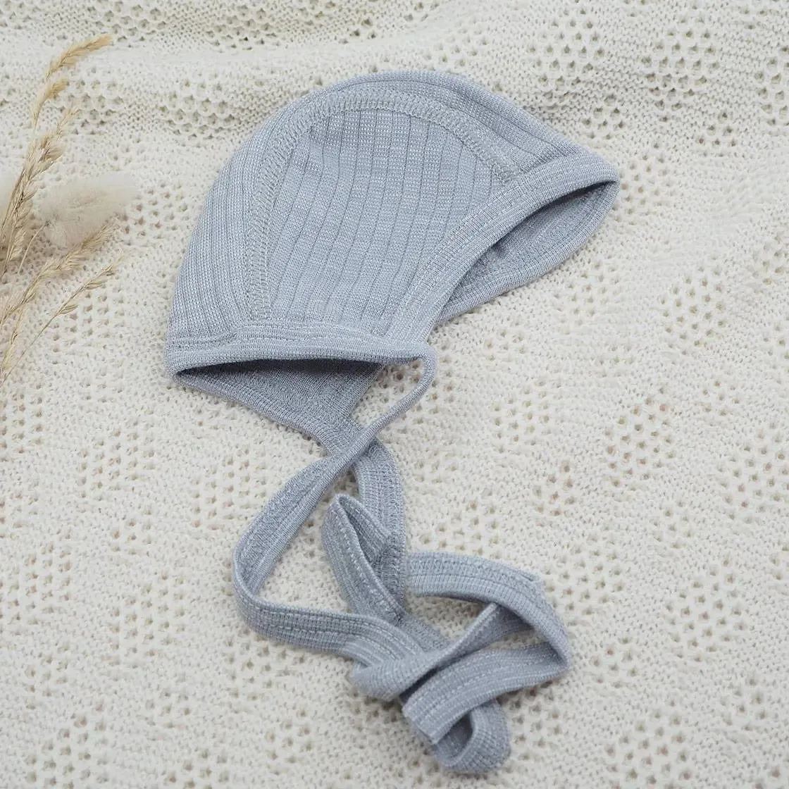 Cosilana bonnet a nouer bebe laine et soie