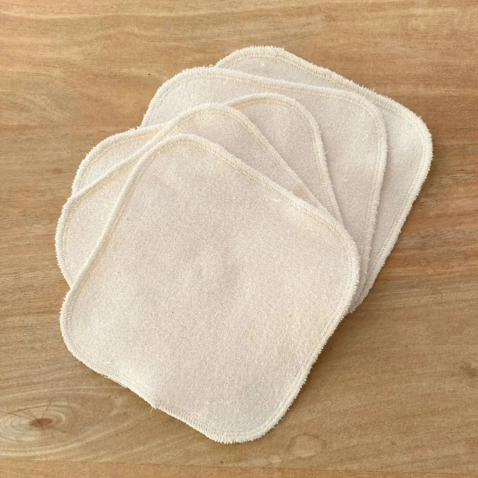 Pitigaïa lingettes lavables coton bio double-face
