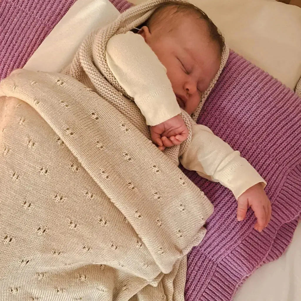 HVID couverture Bibi laine mérinos bébé Sable