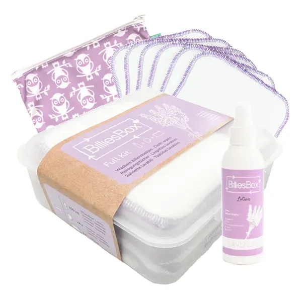BilliesBox Full Kit lingettes lavables + lotion
