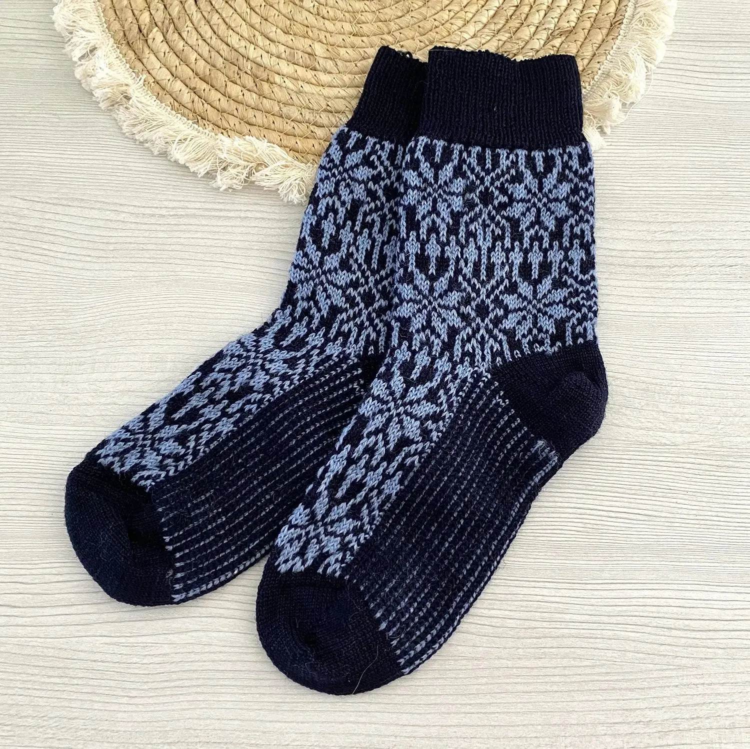 Hirsch Natur chaussettes norvégiennes laine bio adulte