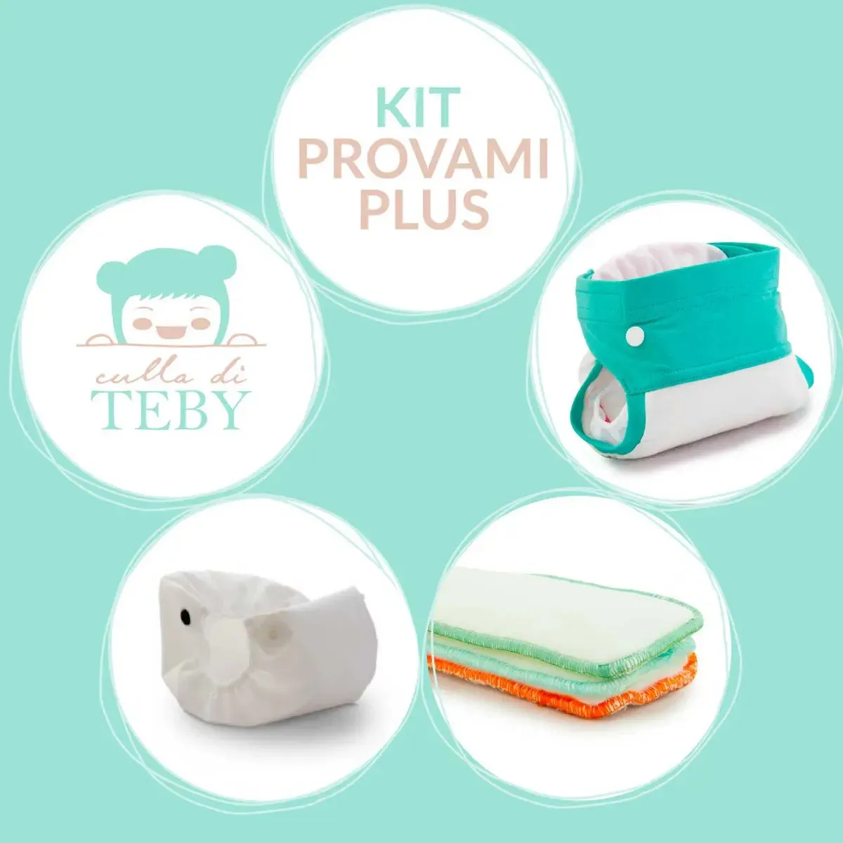 LiliNappy Culla di Teby kit découverte couches lavables TE3
