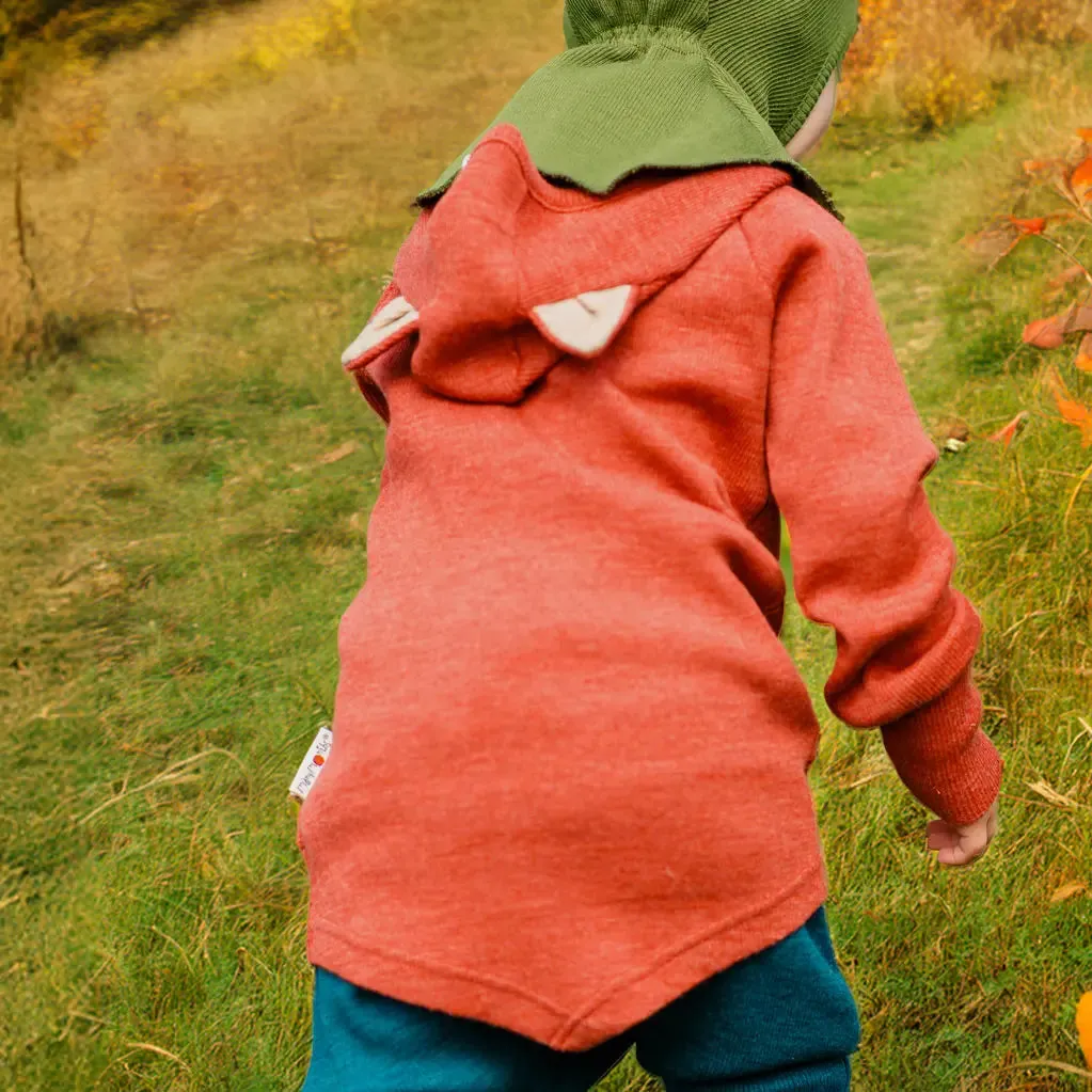 ManyMonths Kitty sweat enfant laine mérinos capuche