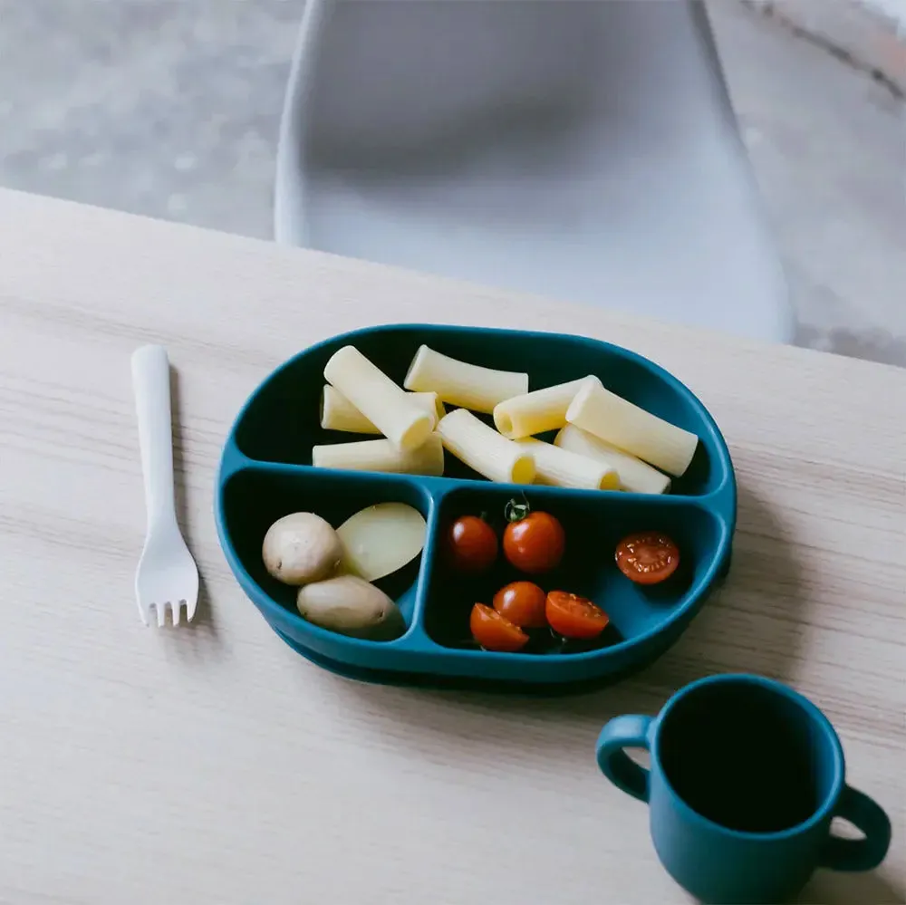 Ekobo Assiette bébé à ventouse 3 compartiments silicone