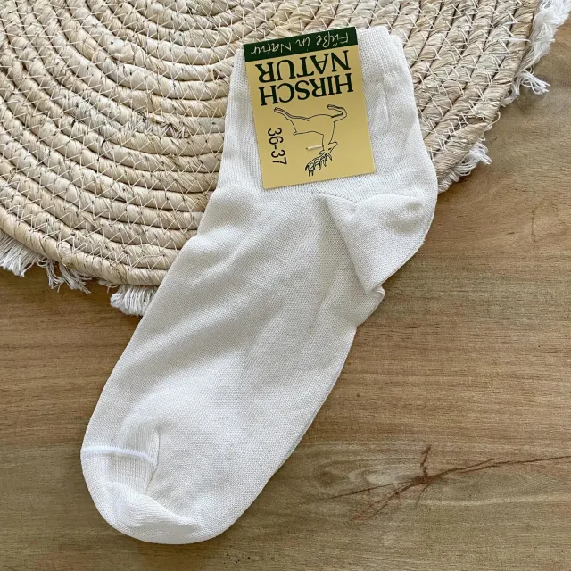 Hirsch Natur soquettes femme soie naturelle