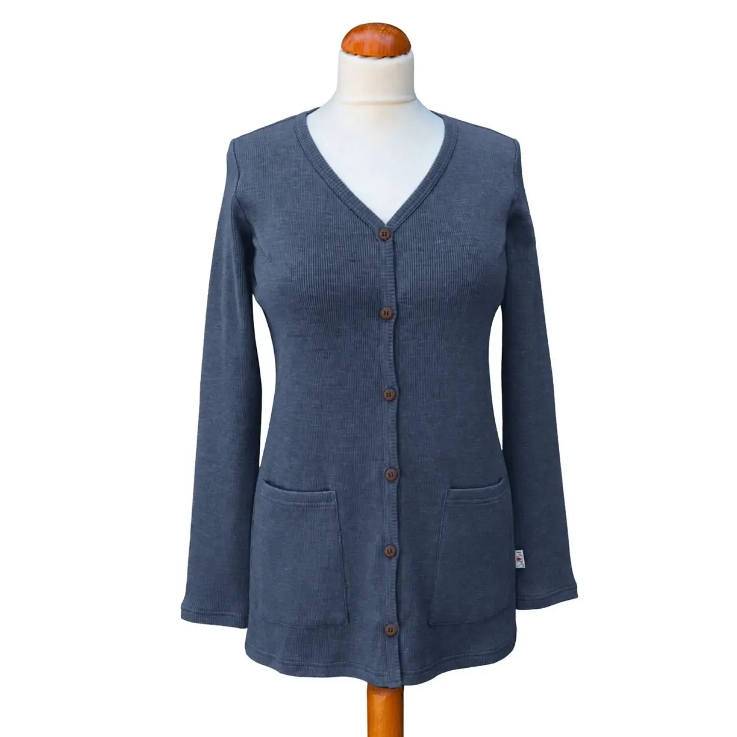 LiliNappy MaM AAVA gilet long femme en laine mérinos