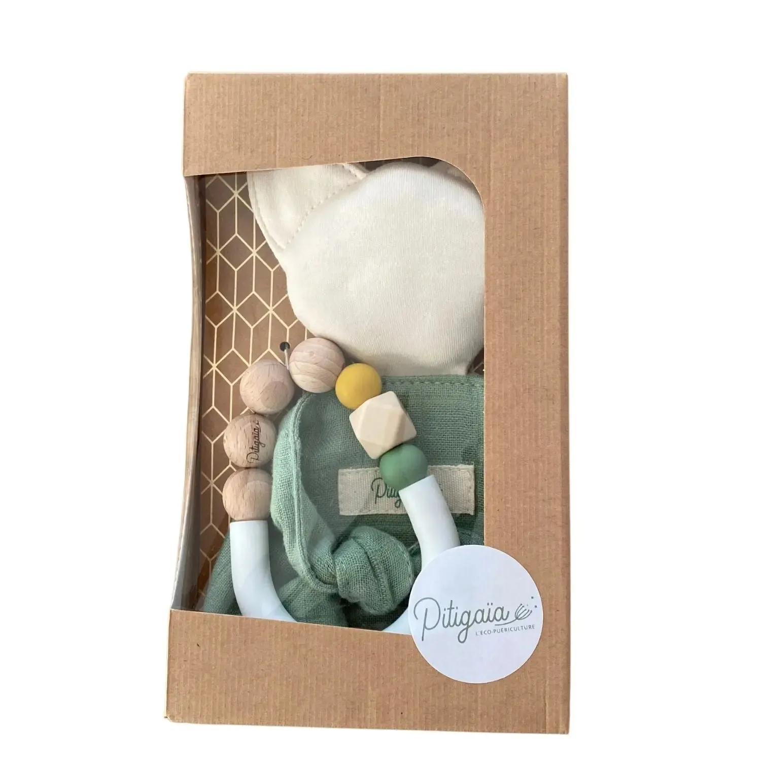 Pitigaia Mon 1er Doudou coffret naissance coton bio