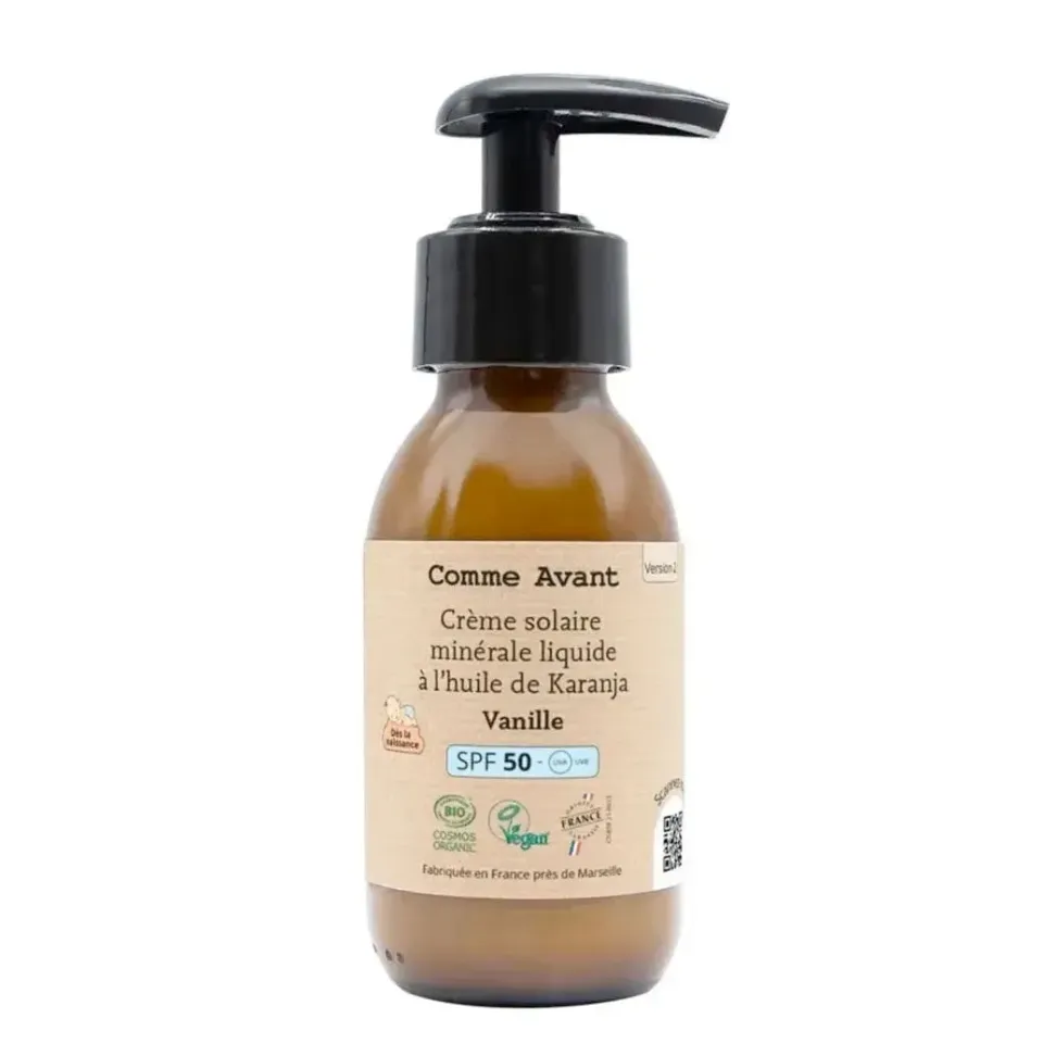 Comme Avant crème solaire minérale SPF50 vanille
