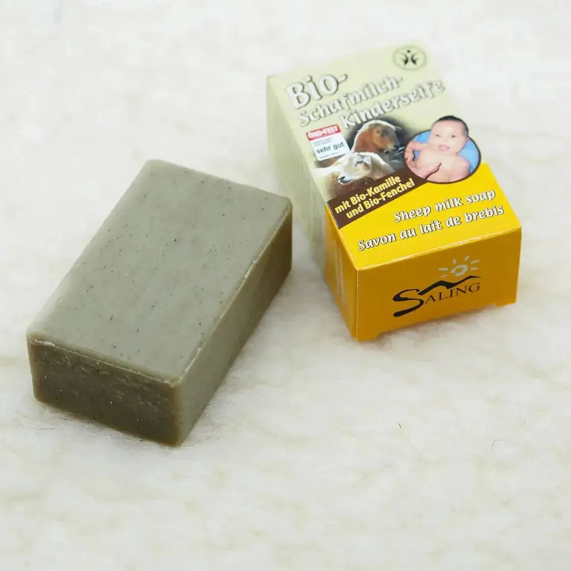 Saling lait brebis bio savon enfant peaux sensibles
