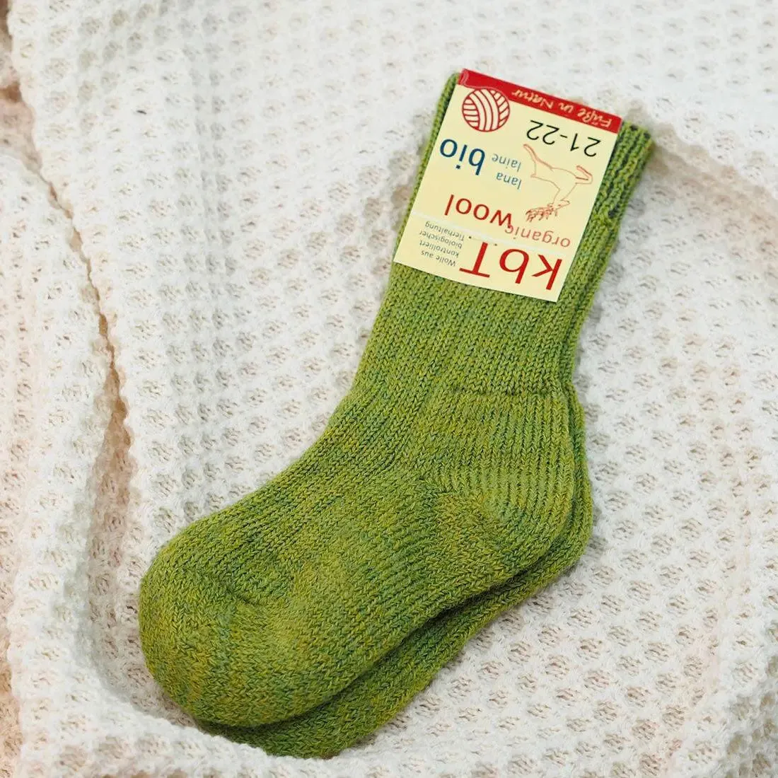 Hirsch Natur Chaussettes hautes enfant pure laine bio
