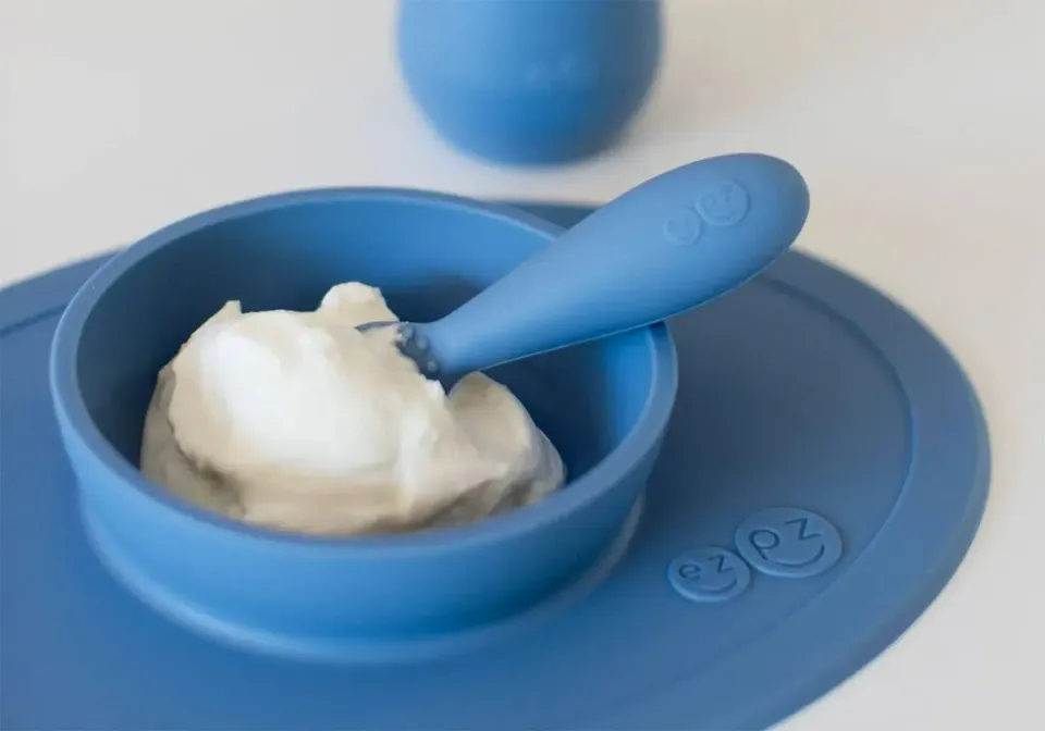 EZPZ set 1er repas silicone indigo