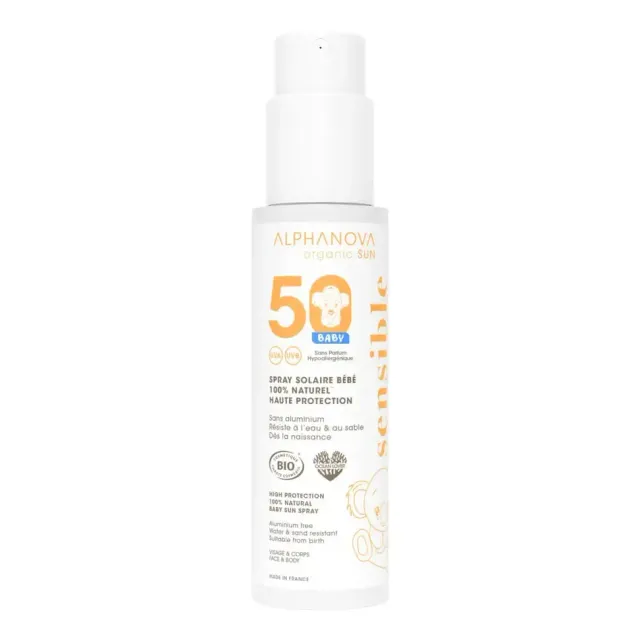 Alphanova Sun spray solaire bébé SPF50 minéral 125ml