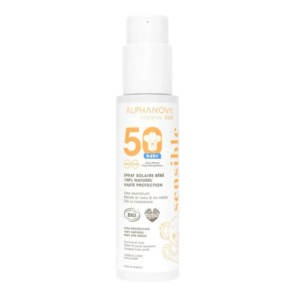 Alphanova Sun spray solaire bébé SPF50 minéral 125ml