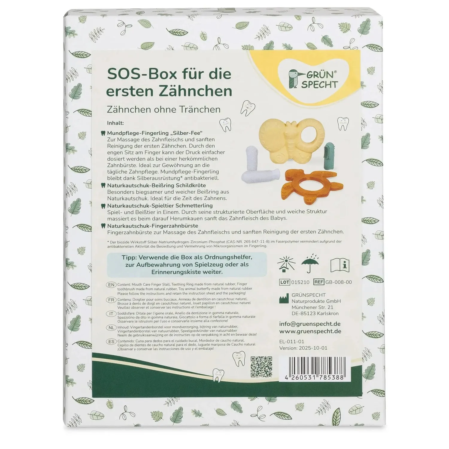 Grünspecht SOS Box poussée dentaire coffret caoutchouc