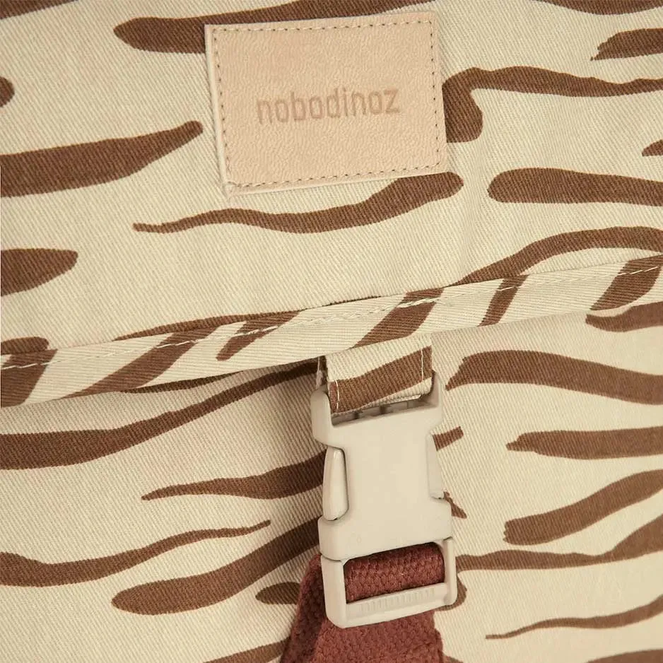 Nobodinoz sac à dos maternelle Brown Waves coton