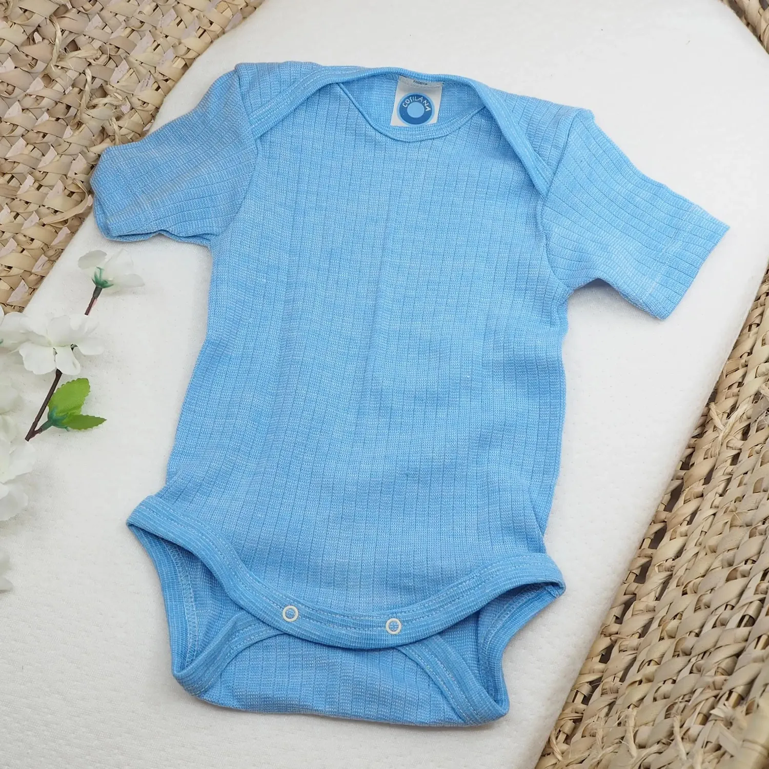 Cosilana body manches courtes laine soie coton bio