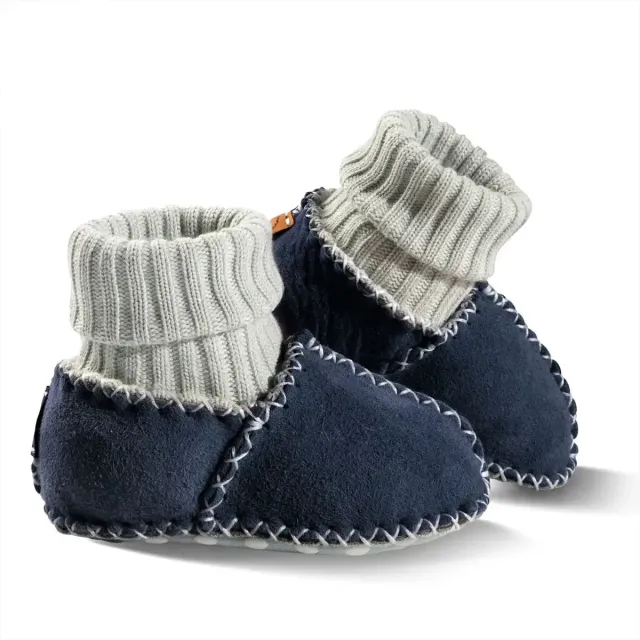 Fellhof Balu chaussons bébé peau d'agneau antidérapants