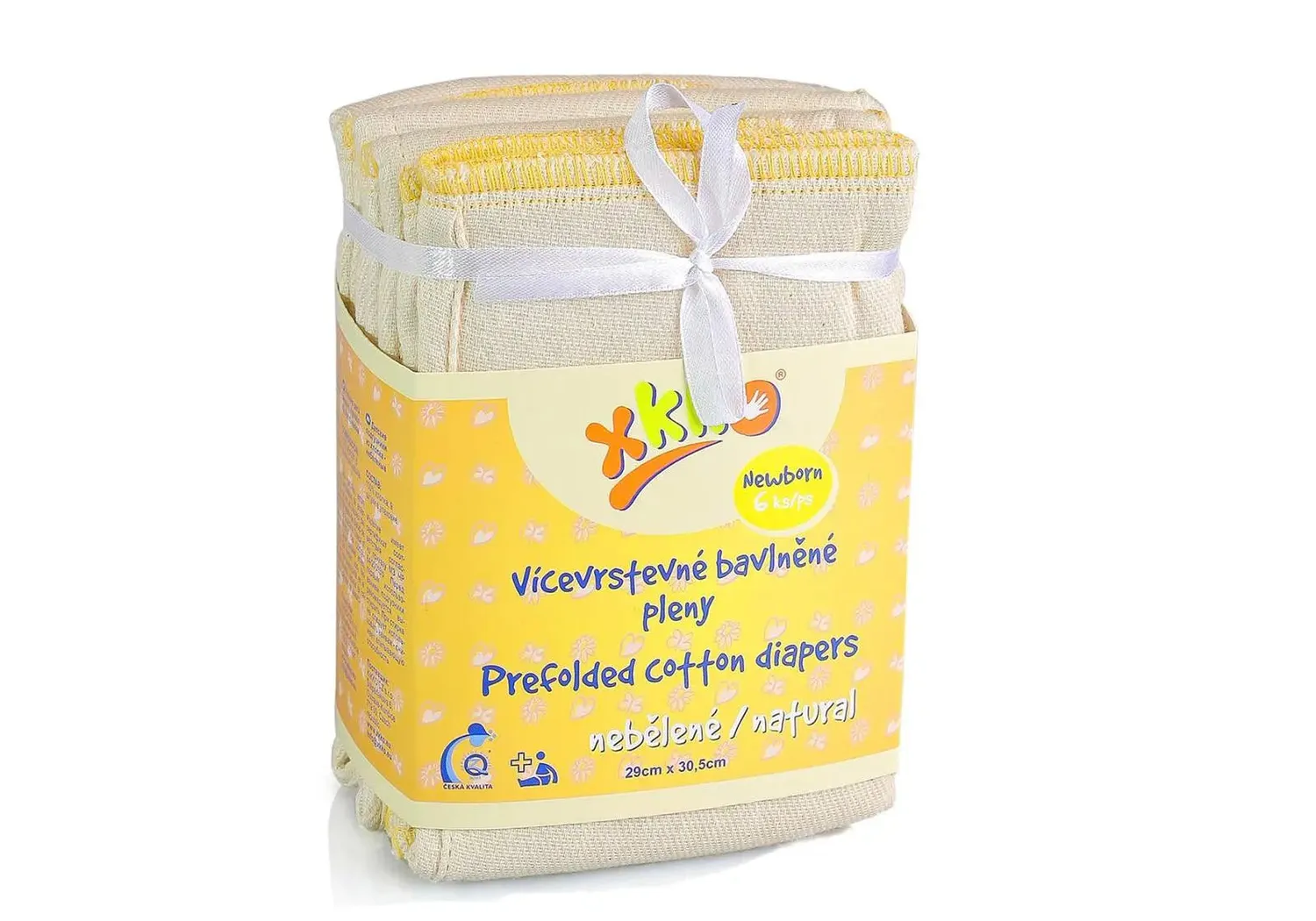 LiliNappy Xkko lot de 6 langes prépliés en coton