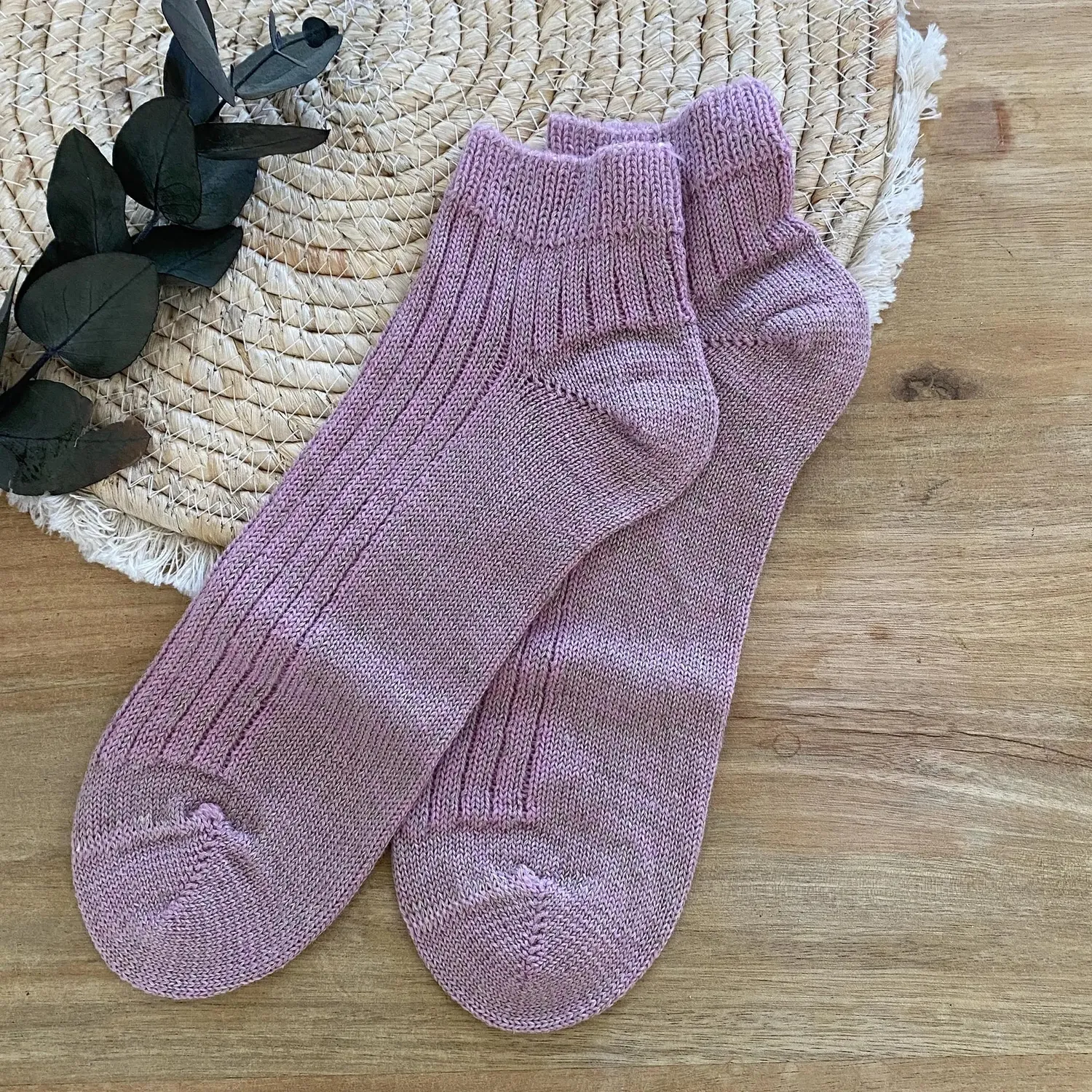 Hirsch Natur soquettes femme laine lin bio