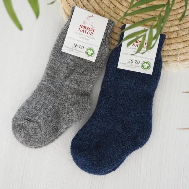 Hirsch Natur chaussettes laine enfant épaisses