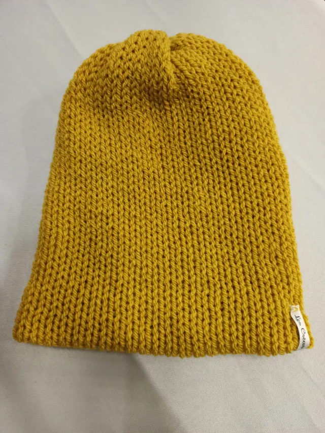 Les Créas de Sabrina bonnet tricoté doublé acrylique