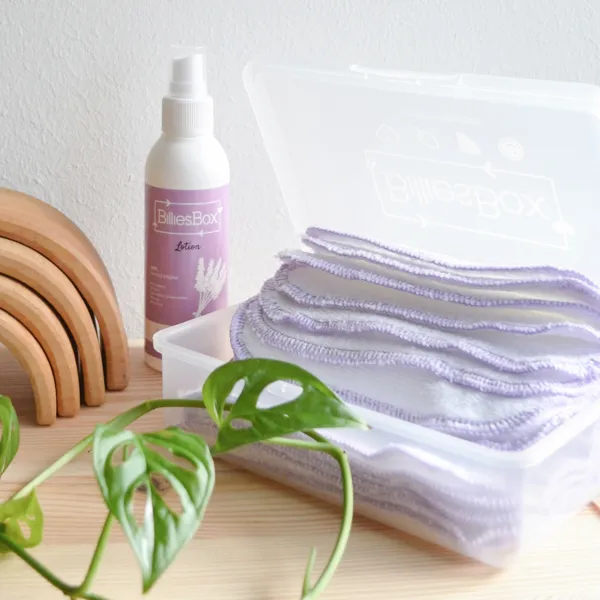 BilliesBox Full Kit lingettes lavables + lotion