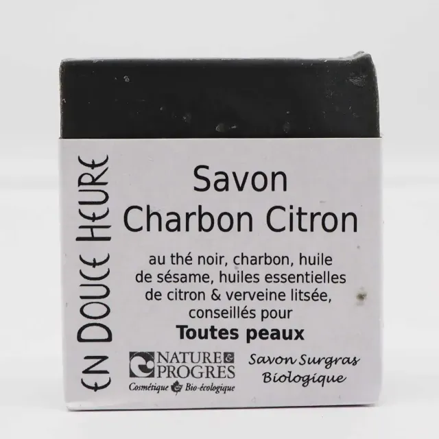 En Douce Heure savon bio charbon et citron 100 g