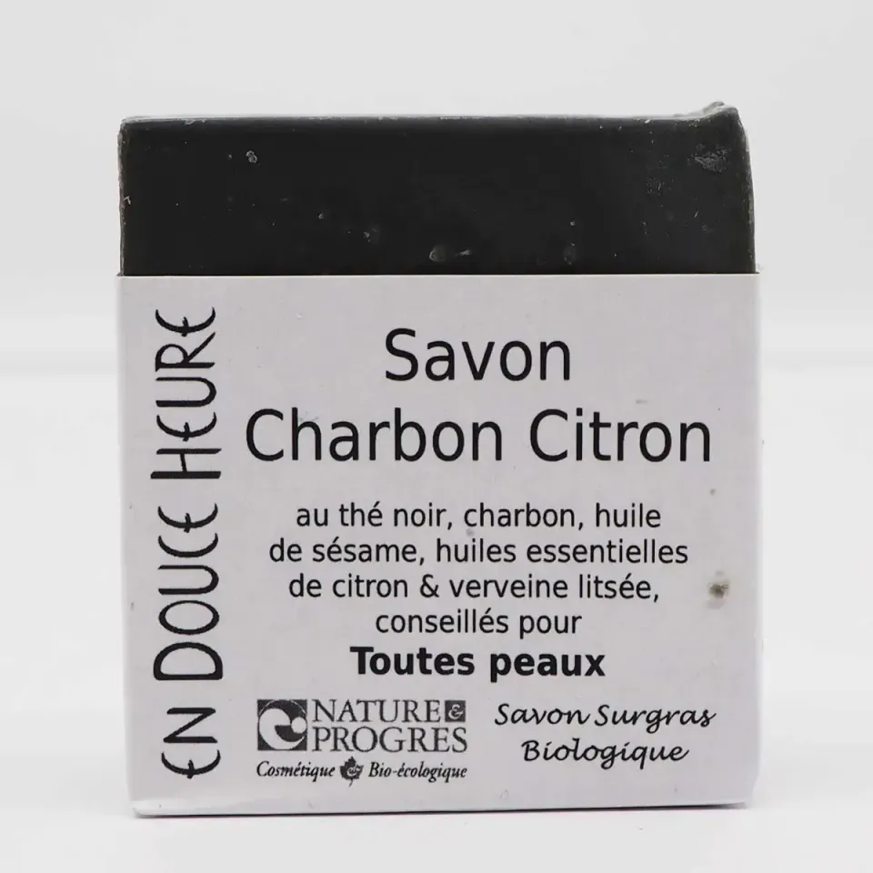 En Douce Heure savon bio charbon et citron 100 g