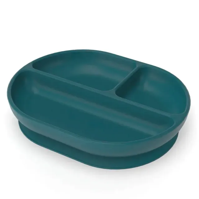 Ekobo Assiette bébé à ventouse 3 compartiments silicone
