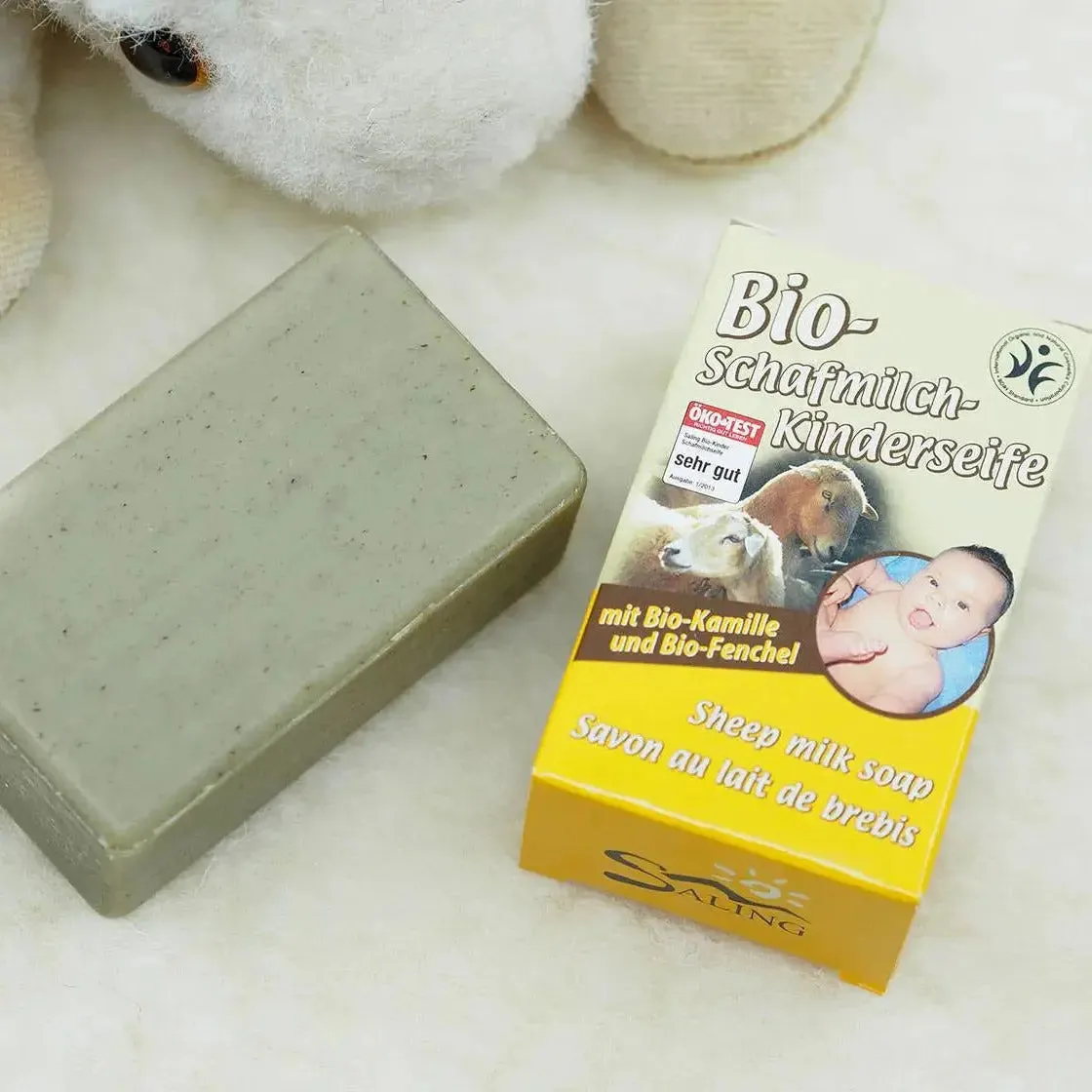 Saling lait brebis bio savon enfant peaux sensibles