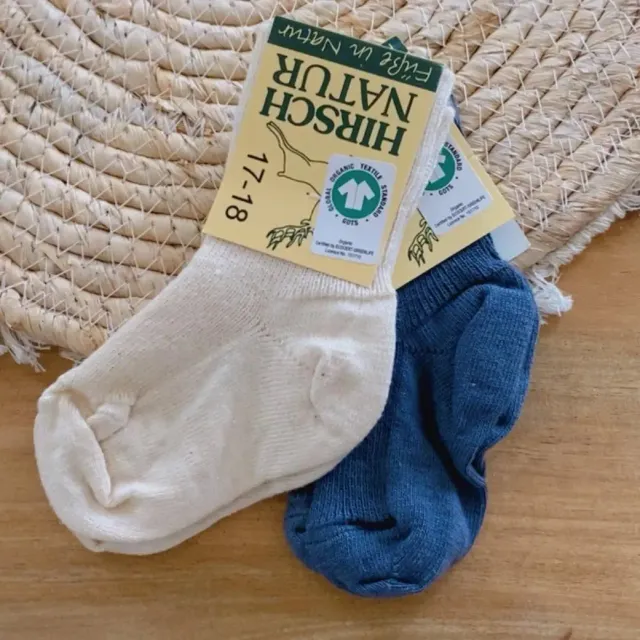 Hirsch Natur chaussettes laine coton bio enfant
