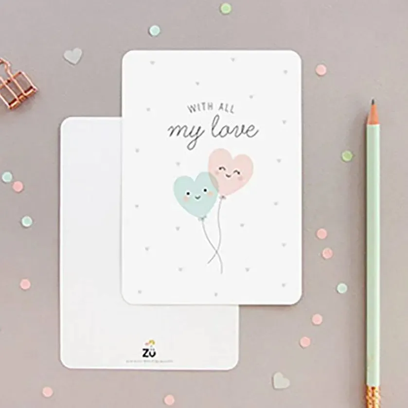 Zü With All My Love carte amour 10,5x15cm