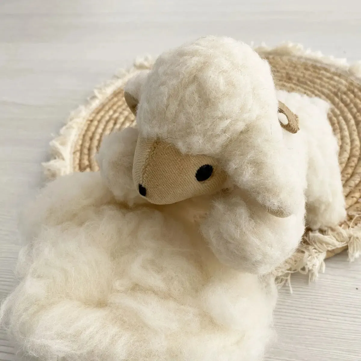 Saling mini doudou agneau pure laine vierge