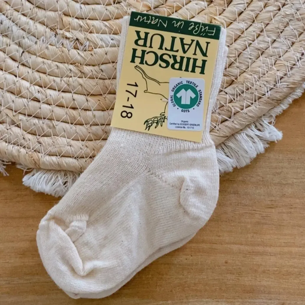 Hirsch Natur chaussettes laine coton bio enfant