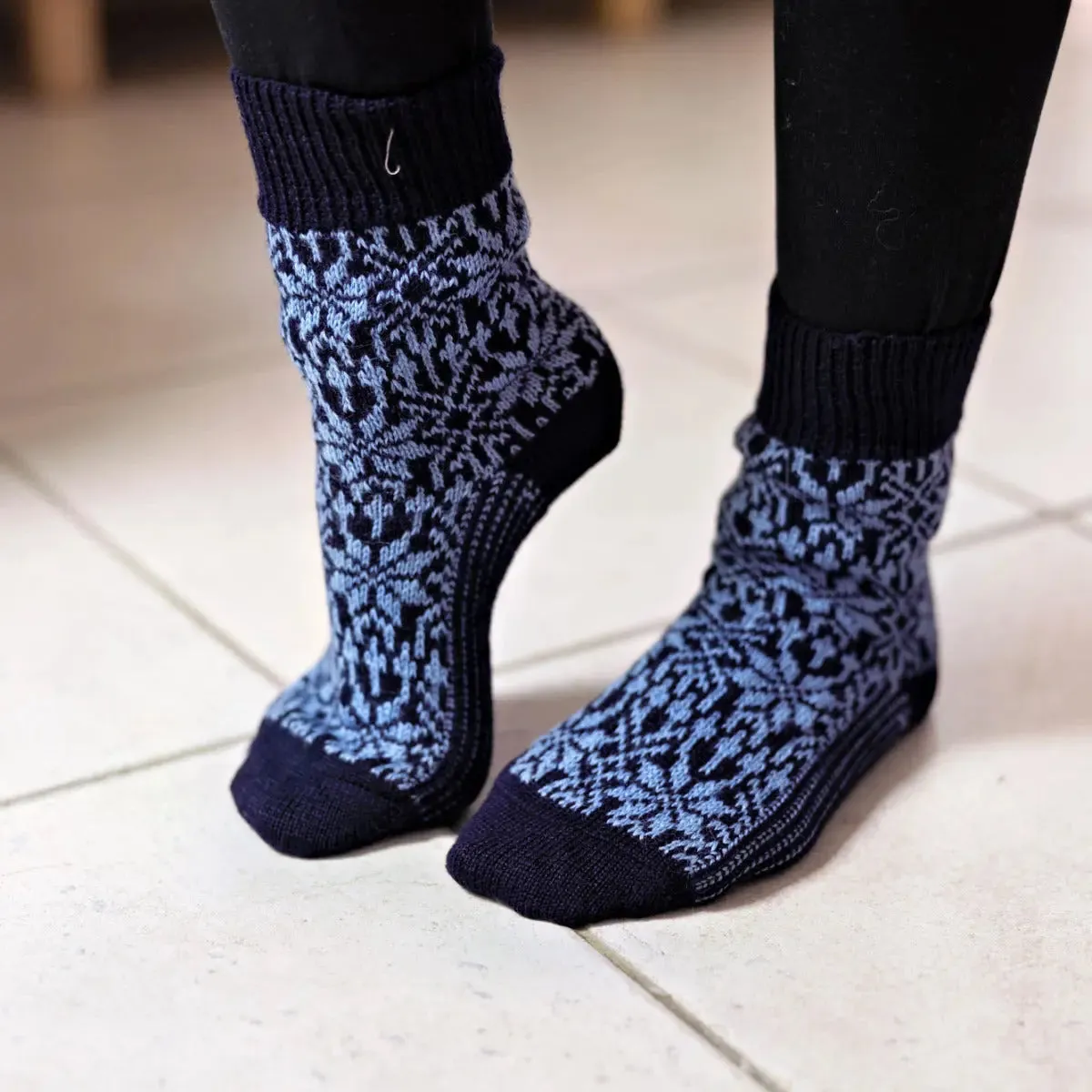 Hirsch Natur chaussettes norvégiennes laine bio adulte