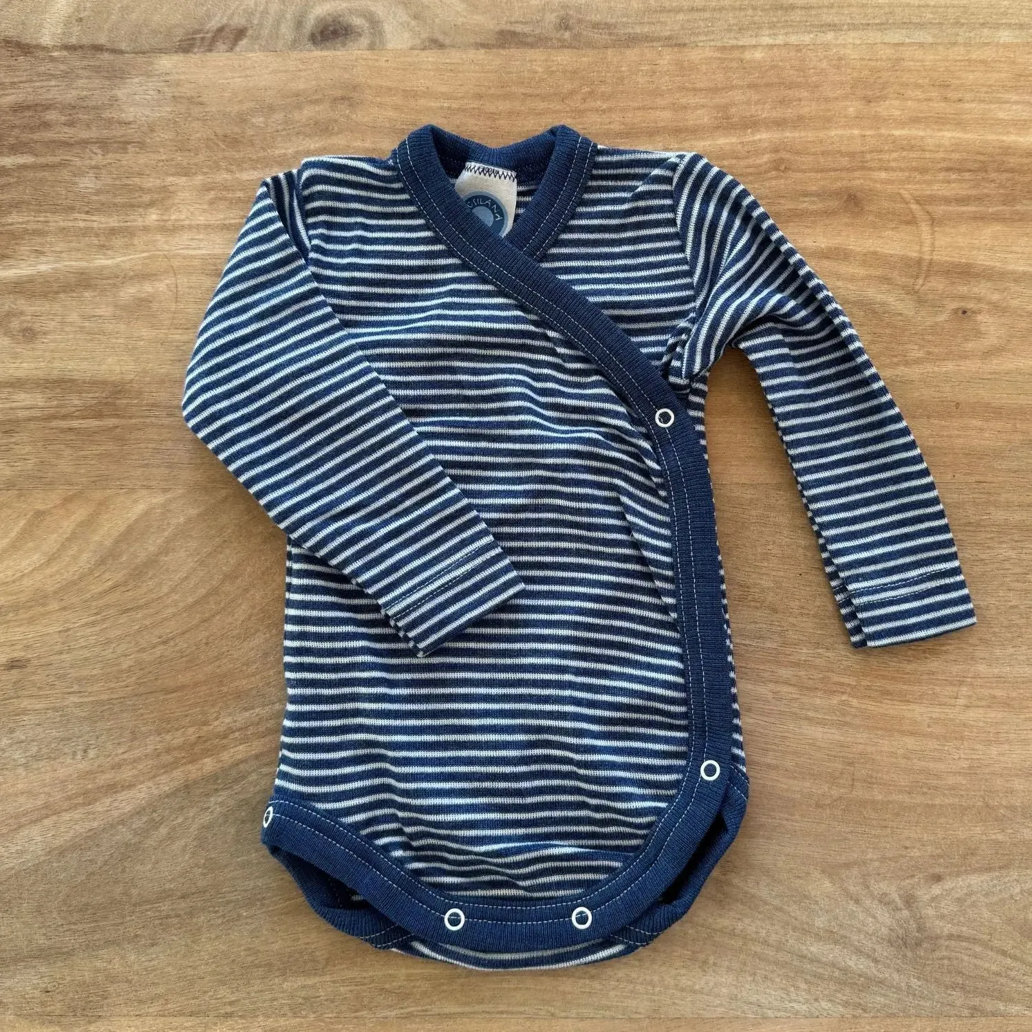 Cosilana body laine soie manches longues ouverture devant