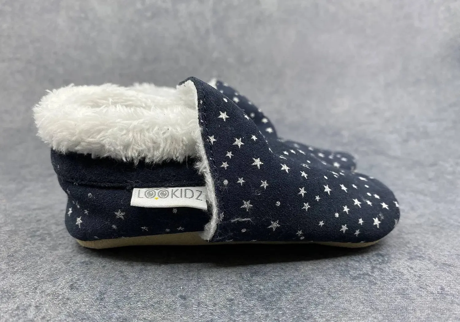 Lookidz chaussons bébé en cuir fourrés, 3-6 mois